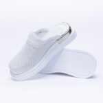 Ciabatte anatomiche bianche in vera pelle /