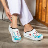 Ciabatte anatomiche in pelle con stampa Zoccoli da lavoro donna Asilo 6 Ciabatte anatomiche in pelle con stampa Zoccoli da lavoro donna Asilo 6