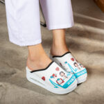 Ciabatte sanitarie anatomiche da donna con zeppa /