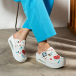 Ciabatte sanitarie anatomiche da donna con zeppa /