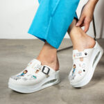 Ciabatte sanitarie anatomiche da donna con zeppa /