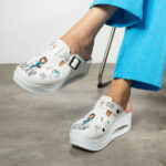 Ciabatte sanitarie anatomiche da donna con zeppa /