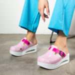 Ciabatte sanitarie anatomiche da donna con zeppa /