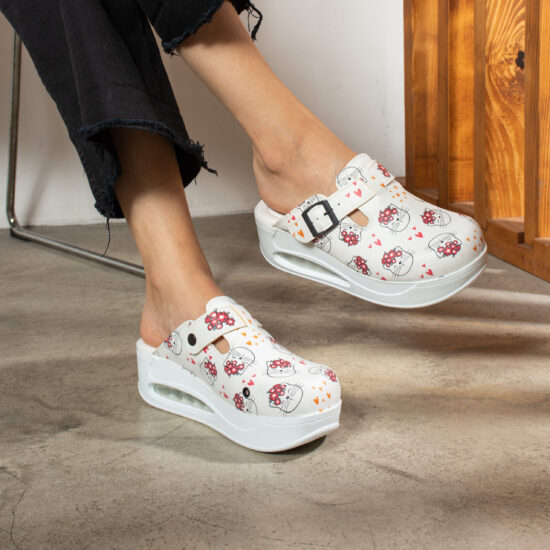 Alternative view of Ciabatte da lavoro anatomiche da donna con zeppa