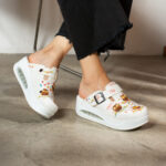 Ciabatte da lavoro anatomiche da donna con zeppa /