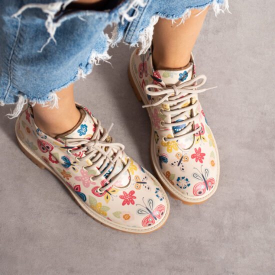 Alternative view of Stivaletti moderni da donna in pelle naturale con design colorato