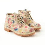 Stivaletti moderni da donna in pelle naturale con design colorato / Stivaletti moderni da donna in pelle naturale con design colorato /