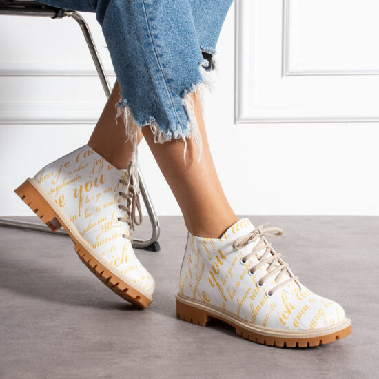 Alternative view of Stivaletti moderni da donna in pelle naturale con design colorato