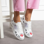 Sneakers medici leggeri per donne in pelle naturale /