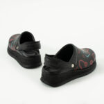 Sabot medico in pelle nera con cinturino dietro / Sabot medico in pelle nera con cinturino dietro /