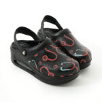 Sabot medico in pelle con zeppa e cinturino dietro /