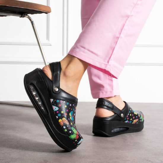 Alternative view of Sabot da lavoro in pelle con cinturino dietro