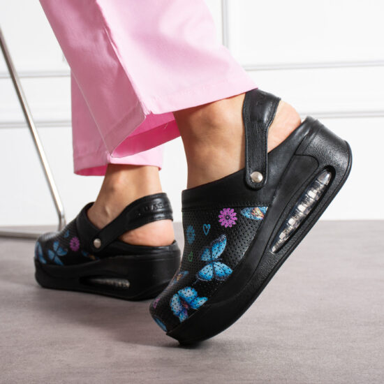 Alternative view of Sabot da lavoro in pelle con cinturino dietro