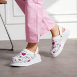 Sabot medico in pelle bianca con cinturino dietro /