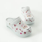 Sabot da lavoro in pelle bianca con cinturino dietro / Sabot da lavoro in pelle bianca con cinturino dietro /