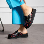 Sabot medico in pelle nera /