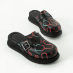 Sabot medico in pelle nera /