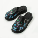 Sabot da lavoro in pelle nera /