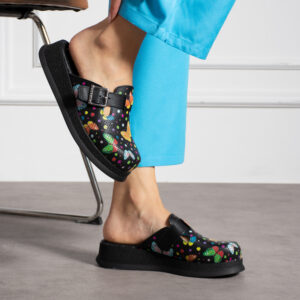 Sabot da lavoro in pelle nera / Sabot da lavoro in pelle nera /