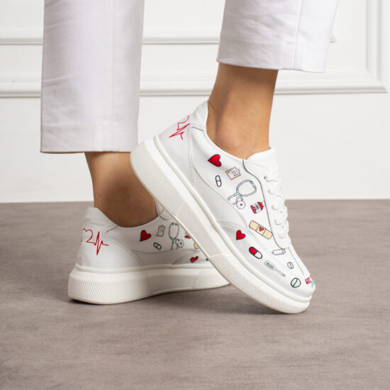 Scarpe sanitarie anatomiche in pelle Scarpe sanitarie e da lavoro Ciabatte da infermiere 2
