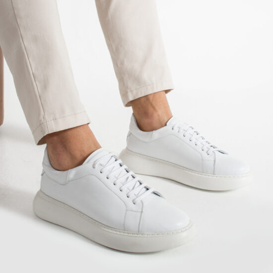 Alternative view of Sneakers uomo bianchi in pelle