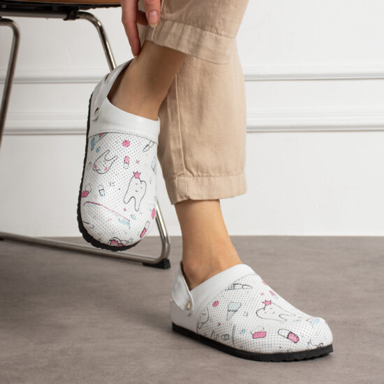 Sabot anatomico in pelle donna Sabot da lavoro donna Dentisti Sabot anatomico in pelle donna