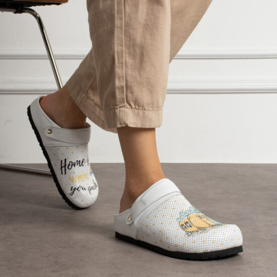 Alternative view of Sabot da donna bassi colorati in pelle