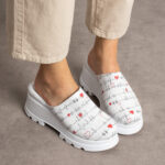 Sabot da lavoro in pelle con plateau per donna / Sabot da lavoro in pelle con plateau per donna /