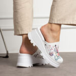 Sabot da lavoro in pelle con plateau per donna / Sabot da lavoro in pelle con plateau per donna /