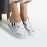 Zoccoli professionali da donna con zeppa per dentiste /