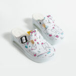 Zoccoli professionali da donna con zeppa per dentiste /