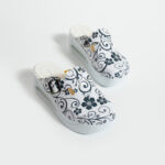 Zoccoli anatomici da lavoro con zeppa e stampa colorata / Zoccoli anatomici da lavoro con zeppa e stampa colorata /