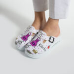 Zoccoli da lavoro anatomiche da donna con zeppa per cucina /