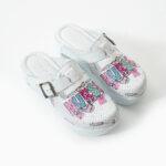 Ciabatte chiuse da donna in pelle con piattaforma per infermiere / Ciabatte chiuse da donna in pelle con piattaforma per infermiere /