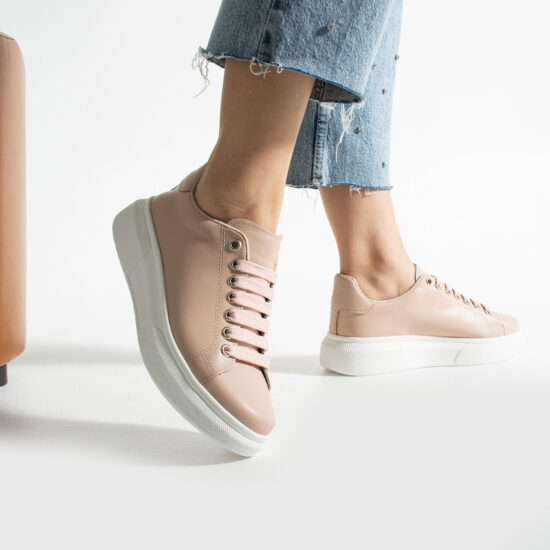 Alternative view of Sneakers da donna nude leggere in pelle naturale