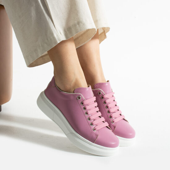 Sneakers da donna rosa intense leggere in pelle naturale Sneakers da donna Sneakers da donna rosa intense leggere in pelle naturale