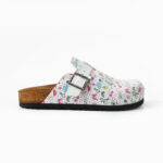 Sabot da donna bassi colorati in pelle /