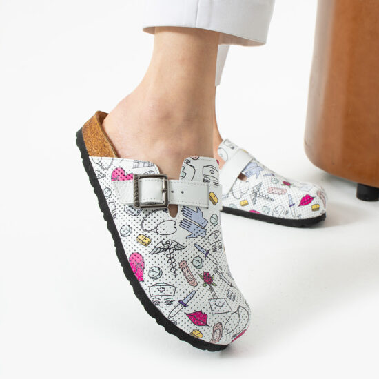 Alternative view of Sabot anatomico in pelle donna per infermiere