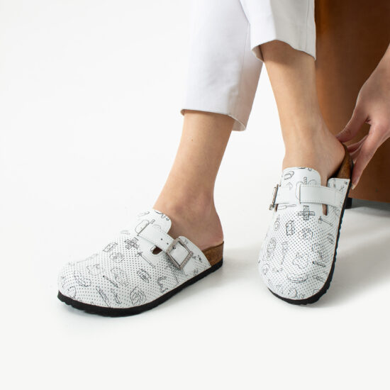 Sabot anatomico in pelle donna per infermiere Sabot da donna Ciabatte da infermiere 2