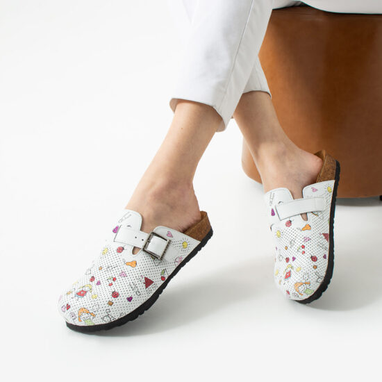 Sabot anatomico in pelle donna per maestre