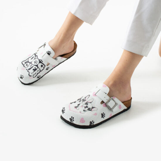 Alternative view of Sabot da donna bassi colorati in pelle