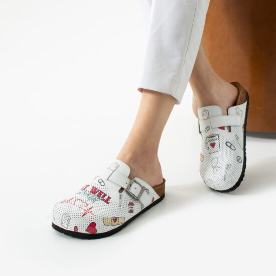Sabot anatomico in pelle donna per infermiere