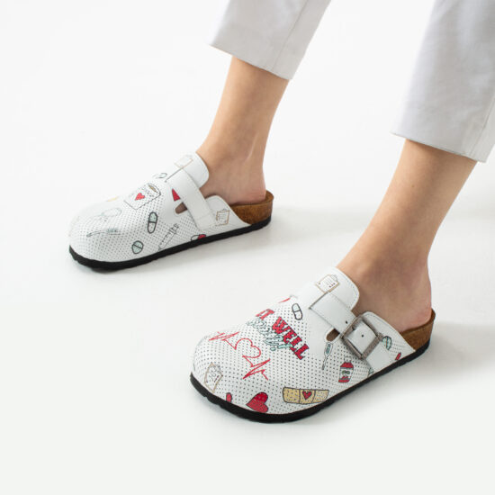 Sabot anatomico in pelle donna per infermiere Sabot da donna Ciabatte da infermiere 2