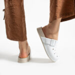 Ciabatte di gomma donna con fori bianche /