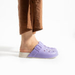 Ciabatte di gomma donna con fori viola /