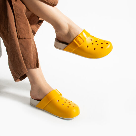 Alternative view of Ciabatte di gomma donna con fori arancioni