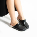 Ciabatte di gomma donna chiuse nere /