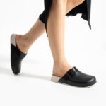 Ciabatte di gomma donna chiuse nere /