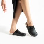 Ciabatte di gomma donna chiuse nere /