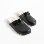 Ciabatte di gomma donna chiuse nere /